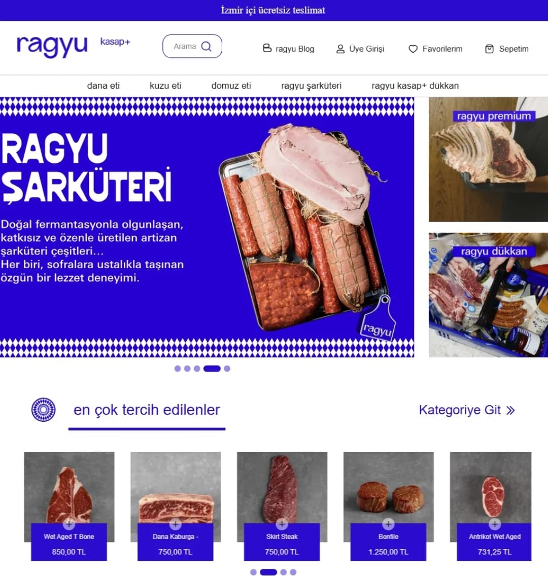 Ragyu Kasap+ E-Ticaret Projesi proje görseli 3