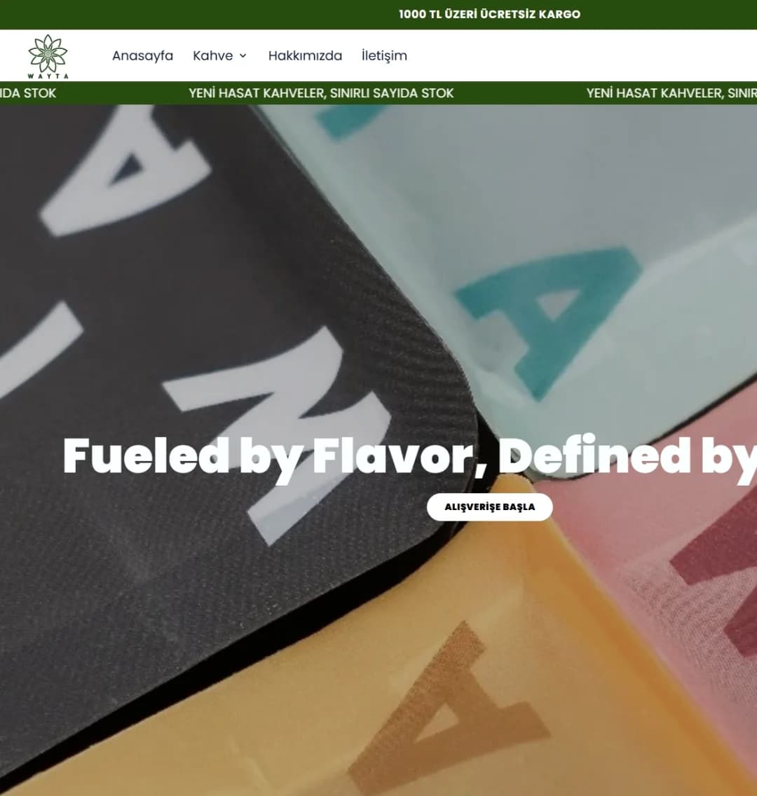 Wayta Coffee E-Ticaret Projesi proje görseli 3