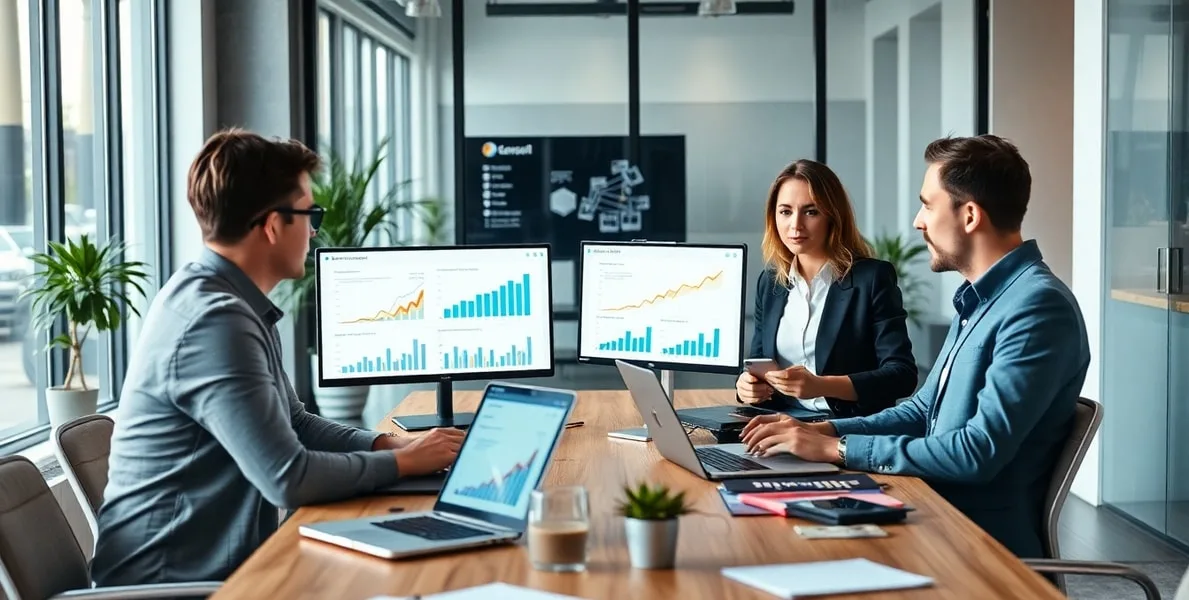 Büyüyen bir e-ticaret işini gösteren animasyonlu bir grafik.