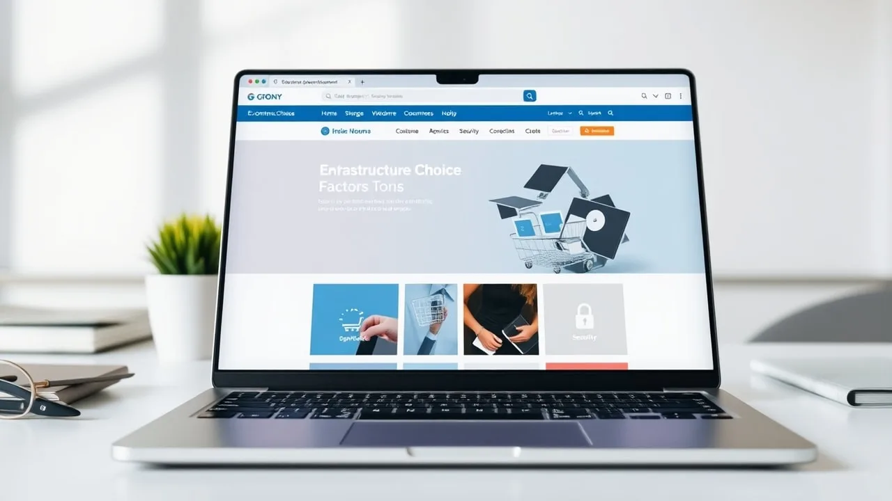 E-ticaret altyapısı seçimi için bilgisayar başında çalışan bir kişi