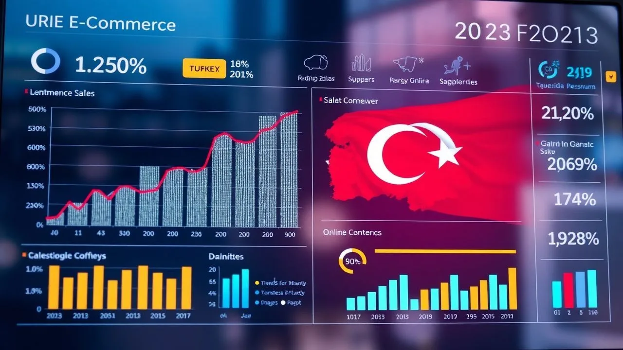 2023 Türkiye e-ticaret satış verileri grafiği