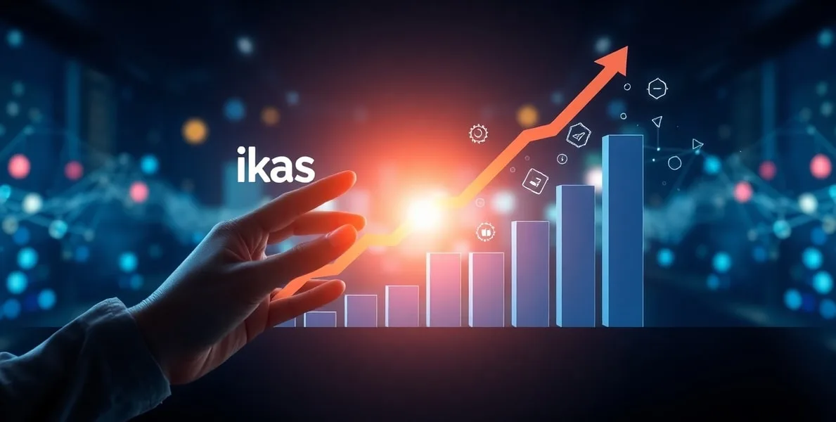 ikas platform arayüzü ve pazarlama stratejileri gösteren görsel
