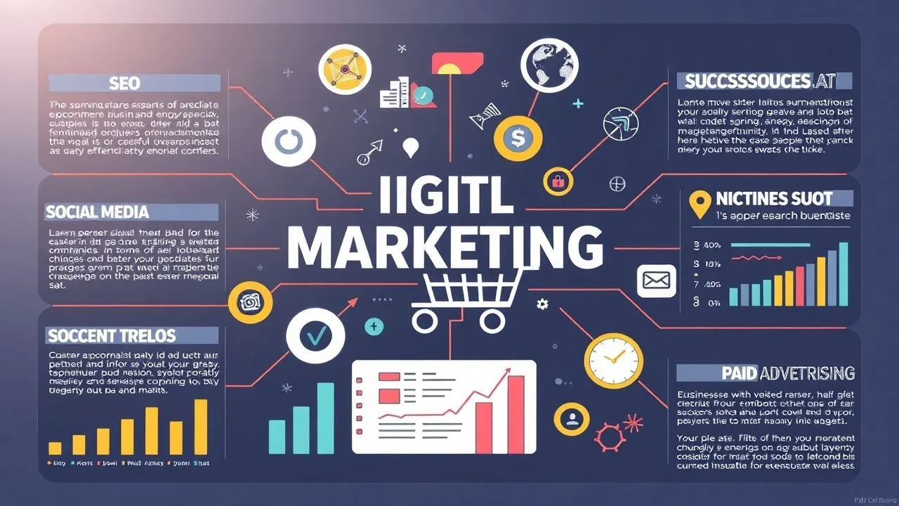 E-ticaret sitesinde satışları artıran pazarlama stratejileri gösteren infografik